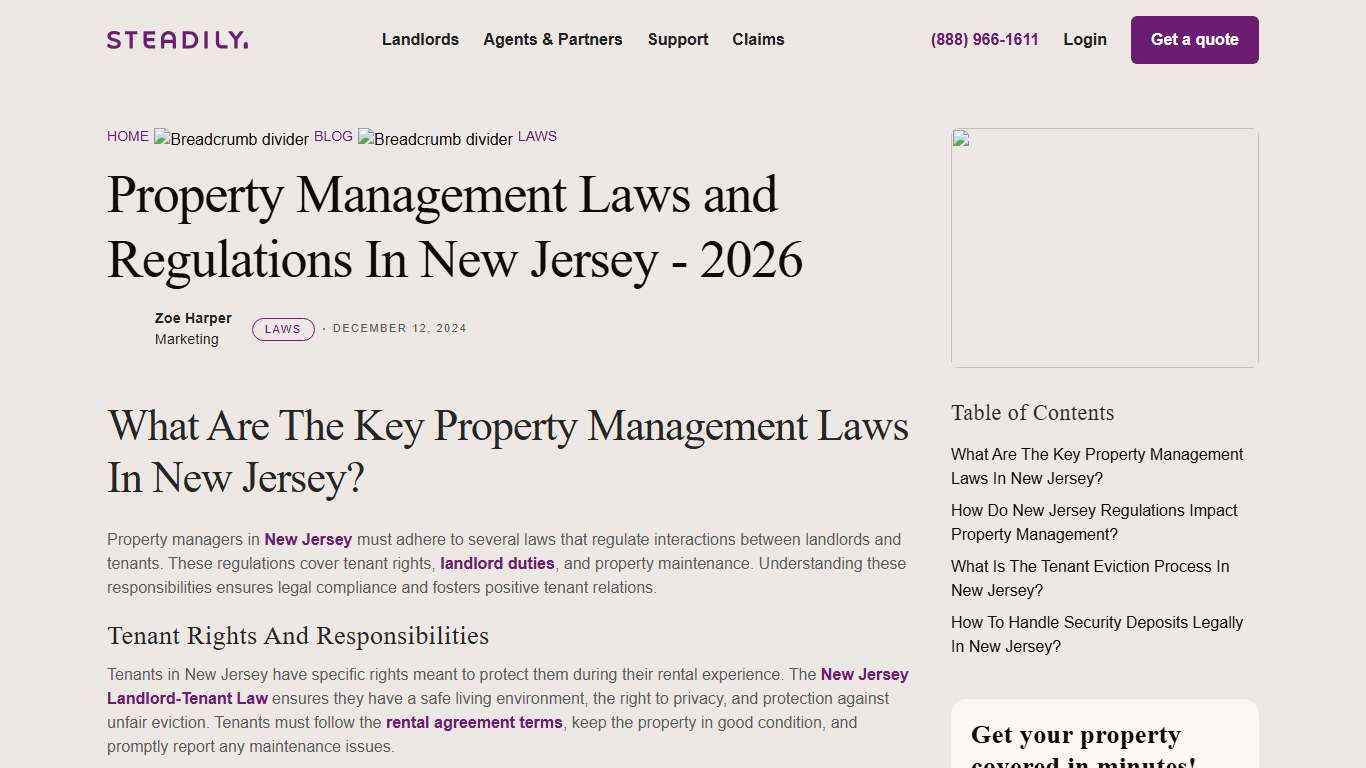 Property management laws in New Jersey – 2026